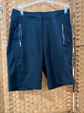 Tail Tech Performance Navy Blue Bermuda Activewear Zipper Shorts w/Pockets Sz 6